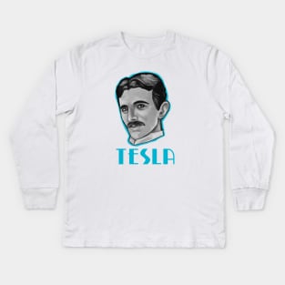 Nikola Tesla Kids Long Sleeve T-Shirt